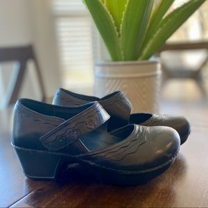 Dansko | Mary Jane Leather Clogs | Black | Sz 37